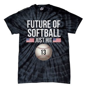 13 Year Old Softball Player Tie-Dye T-Shirt