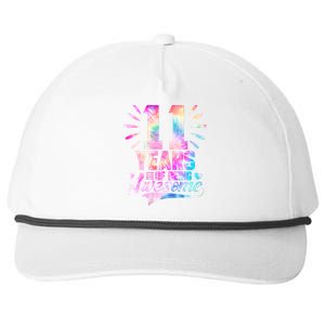 11 Years Old 11th Birthday Tie Dye Being Awesome Snapback Five-Panel Rope Hat