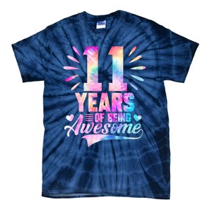 11 Years Old 11th Birthday Tie Dye Being Awesome Tie-Dye T-Shirt