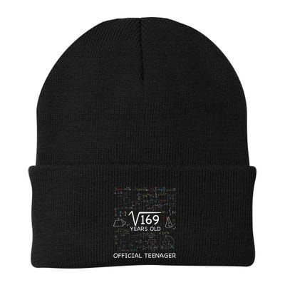 13 Year Old Birthday Official Teenager Square Root Of 169 Beanie
