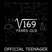 13 Year Old Birthday Official Teenager Square Root Of 169 Flat Bill Trucker Hat