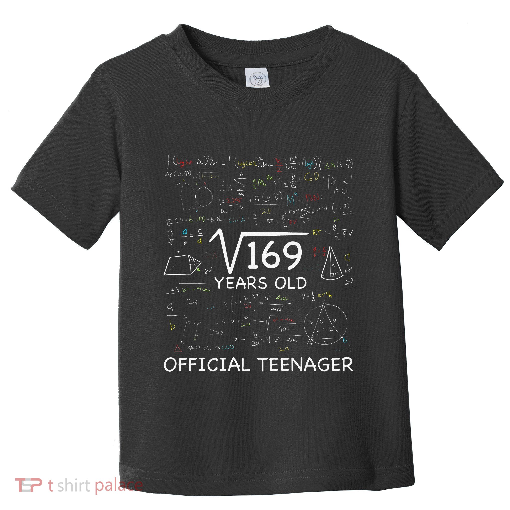 13 Year Old Birthday Official Teenager Square Root Of 169 Toddler T-Shirt