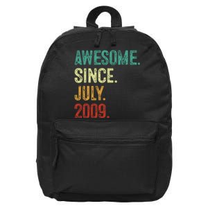 14 Year Old Awesome Since July 2009 14th Birthday 16 in Basic Backpack