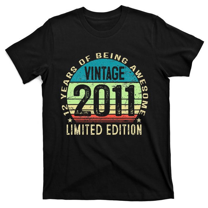 12 Year Old Giftss N Vintage 2011 12th Birthday T-Shirt