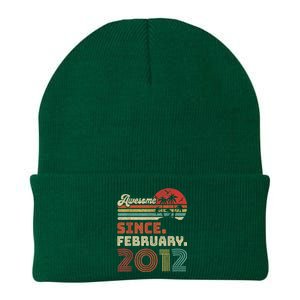 11 Year Old Awesome Since February 2012 11th Birthday Knit Cap Winter Beanie