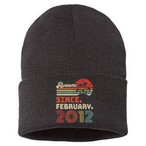 11 Year Old Awesome Since February 2012 11th Birthday Sustainable Knit Beanie