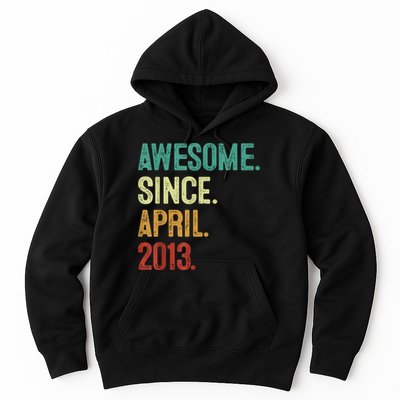 10 Years Old Awesome Since April 2013 10th Birthday Hoodie