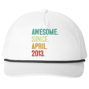 10 Years Old Awesome Since April 2013 10th Birthday Snapback Five-Panel Rope Hat