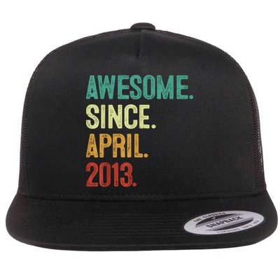 10 Years Old Awesome Since April 2013 10th Birthday Flatbill Hat