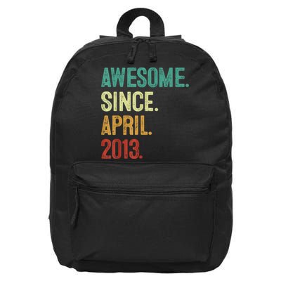 10 Years Old Awesome Since April 2013 10th Birthday 16 in Basic Backpack