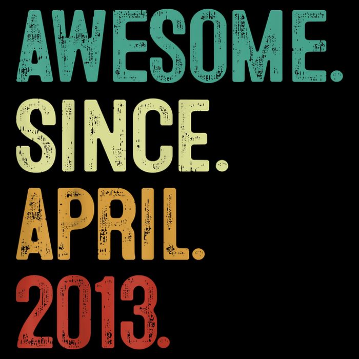 10 Years Old Awesome Since April 2013 10th Birthday 16 in Basic Backpack