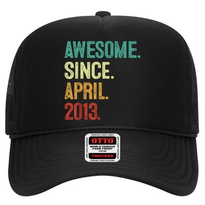 10 Years Old Awesome Since April 2013 10th Birthday Trucker Hat