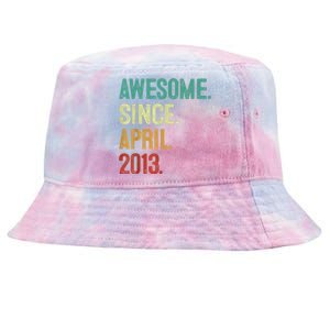 10 Years Old Awesome Since April 2013 10th Birthday Tie-Dyed Bucket Hat