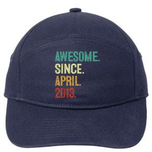 10 Years Old Awesome Since April 2013 10th Birthday 7-Panel Snapback Hat