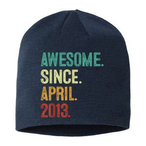 10 Years Old Awesome Since April 2013 10th Birthday Sustainable Beanie