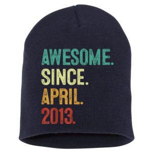 10 Years Old Awesome Since April 2013 10th Birthday Short Acrylic Beanie