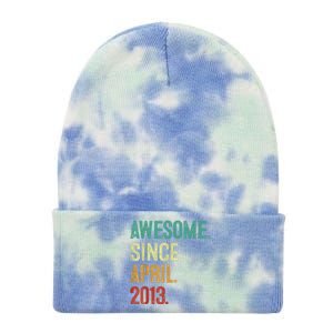 10 Years Old Awesome Since April 2013 10th Birthday Tie Dye 12in Knit Beanie