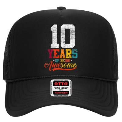 10 Years Of Being Awesome Gifts 10 Years Old 10th Birthday Trucker Hat