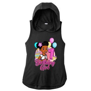 1 Year Old Birthday GracieS Corner ItS My 1st Birthday Ladies PosiCharge Tri-Blend Wicking Draft Hoodie Tank