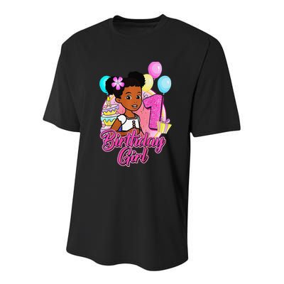 1 Year Old Birthday GracieS Corner ItS My 1st Birthday Youth Performance Sprint T-Shirt