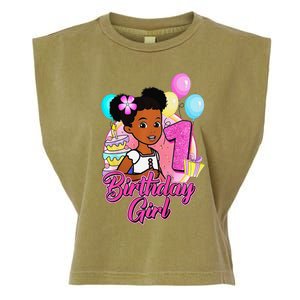 1 Year Old Birthday GracieS Corner ItS My 1st Birthday Garment-Dyed Women's Muscle Tee