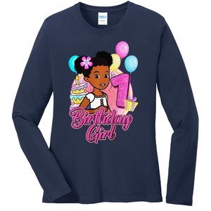 1 Year Old Birthday GracieS Corner ItS My 1st Birthday Ladies Long Sleeve Shirt