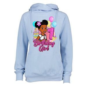 1 Year Old Birthday GracieS Corner ItS My 1st Birthday Womens Funnel Neck Pullover Hood