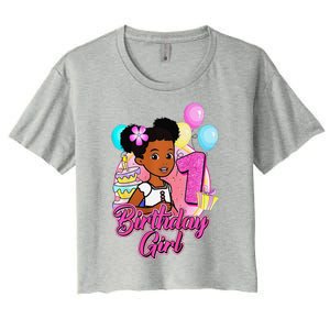 1 Year Old Birthday GracieS Corner ItS My 1st Birthday Women's Crop Top Tee