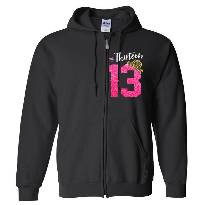 13 Years Old O.fficial Teenager 13th Birthday Gifts Full Zip Hoodie