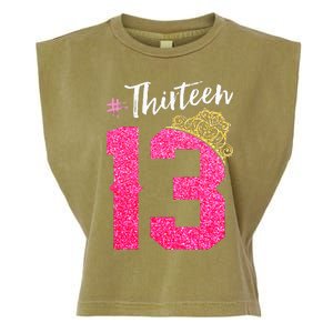 13 Years Old O.fficial Teenager 13th Birthday Gifts Garment-Dyed Women's Muscle Tee