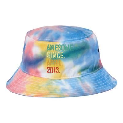 10 Years Old Awesome Since April 2013 10th Birthday Tie Dye Newport Bucket Hat