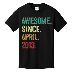 10 Years Old Awesome Since April 2013 10th Birthday Kids T-Shirt