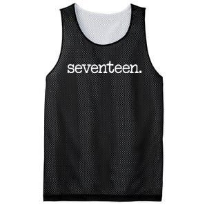 17 Years Old Seventeen. 17th Birthday Gift Mesh Reversible Basketball Jersey Tank