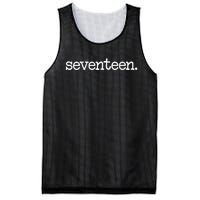 17 Years Old Seventeen. 17th Birthday Gift Mesh Reversible Basketball Jersey Tank