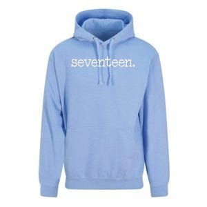 17 Years Old Seventeen. 17th Birthday Gift Unisex Surf Hoodie