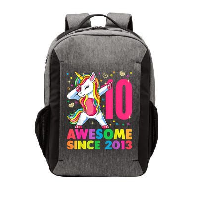 10 Year Old Unicorn Dabbing 10th Birthday Girl Unicorn Party Vector Backpack