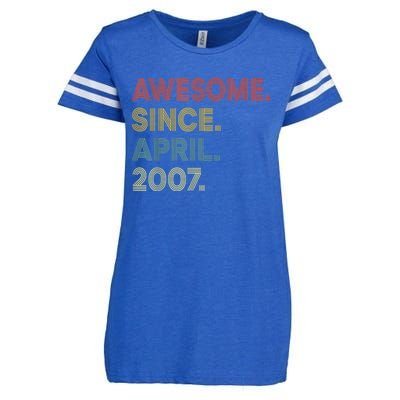 16 Year Old Awesome Since April 2007 16th Birthday Enza Ladies Jersey Football T-Shirt