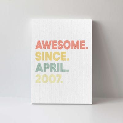 16 Year Old Awesome Since April 2007 16th Birthday Canvas