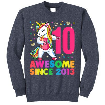 10 Years Old Unicorn Flossing 10th Birthday Girl Party Sweatshirt