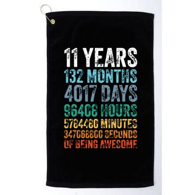 11 Year Old Bday Decorations Son Boy 11yr 11th Birthday Platinum Collection Golf Towel