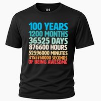 100 Years Of Being Awesome 100th Birthday Time Breakdown Performance Shirt
