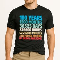 100 Years Of Being Awesome 100th Birthday Time Breakdown Performance Shirt