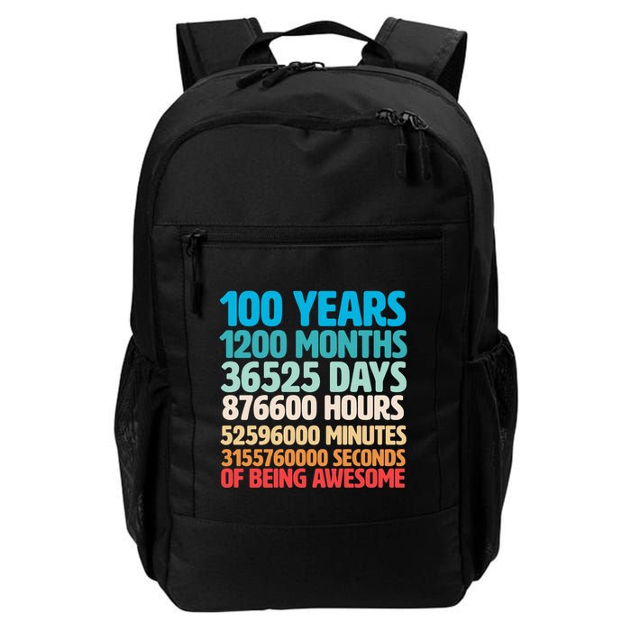 100 Years Of Being Awesome 100th Birthday Time Breakdown Backpack
