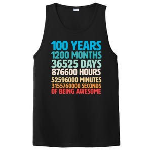 100 Years Of Being Awesome 100th Birthday Time Breakdown PosiCharge Competitor Tank