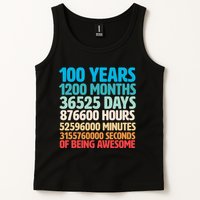 100 Years Of Being Awesome 100th Birthday Time Breakdown Tank Top