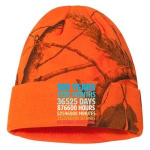 100 Years Of Being Awesome 100th Birthday Time Breakdown Kati Licensed 12" Camo Beanie