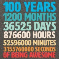 100 Years Of Being Awesome 100th Birthday Time Breakdown Cotton Canvas Backpack