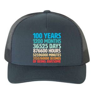 100 Years Of Being Awesome 100th Birthday Time Breakdown Yupoong Adult 5-Panel Trucker Hat