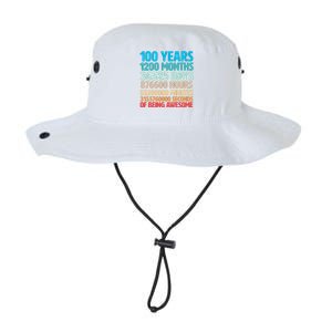 100 Years Of Being Awesome 100th Birthday Time Breakdown Legacy Cool Fit Booney Bucket Hat