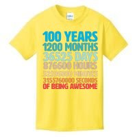 100 Years Of Being Awesome 100th Birthday Time Breakdown Kids T-Shirt